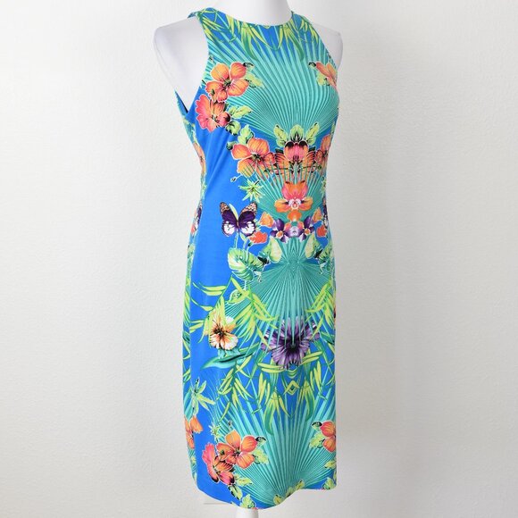 Cache Tropical Floral Sheath Dress - M - Picture 7 of 8